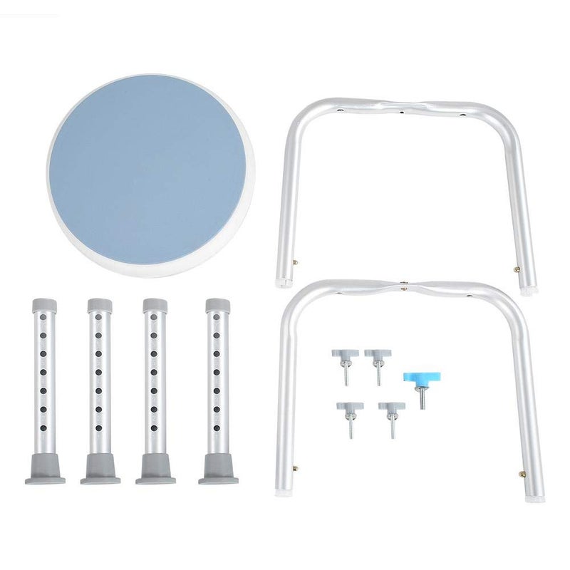 woobles Adjustable Round Bath Shower Stool, Shower Stool, Round Shower & Bath Stool with Rotating Seat - Height Adjustable, Home No-Slip Safety - Image 5