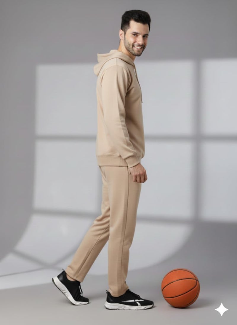 Mack Jonney Solid Track Suit for men | Co-ord Set | Warm Fleece Tracksuit Set | Full Sleeve Hoodie-M4909 - Image 3