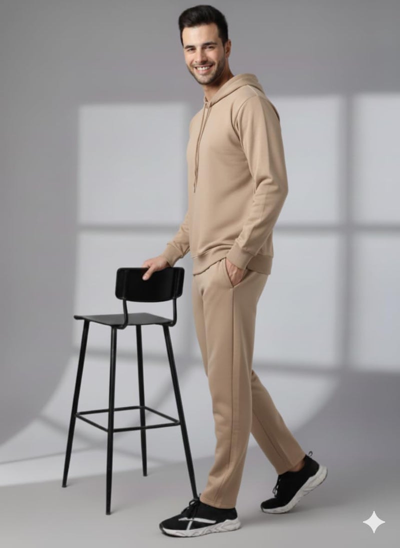 Mack Jonney Solid Track Suit for men | Co-ord Set | Warm Fleece Tracksuit Set | Full Sleeve Hoodie-M4909 - Image 4