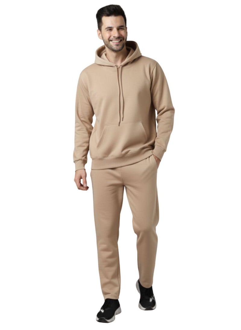 Mack Jonney Solid Track Suit for men | Co-ord Set | Warm Fleece Tracksuit Set | Full Sleeve Hoodie-M4909 - Image 1