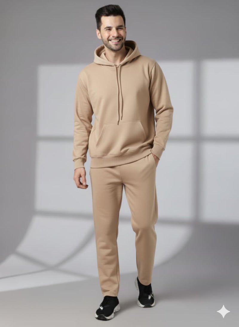 Mack Jonney Solid Track Suit for men | Co-ord Set | Warm Fleece Tracksuit Set | Full Sleeve Hoodie-M4909 - Image 2