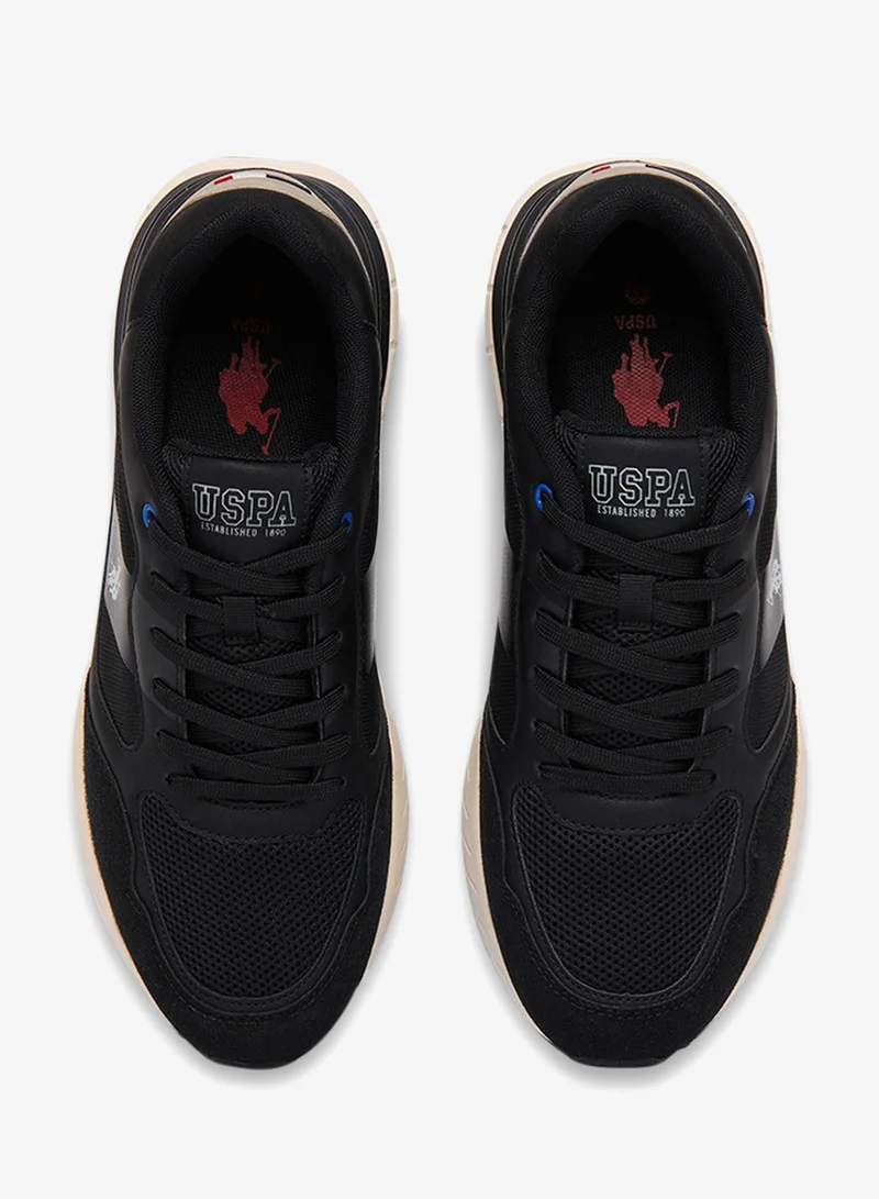 U.S. Polo Assn. Black Men's Black Low-Top Limited Edition Sneakers Shoes - Timeless Style, Feather-Light Feel, Walk the Talk! for Men | Best Price UAE