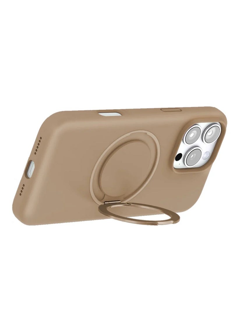 Max & Max Max & Max iPhone 16 Pro 360 Rotating liquid Silicone Case with Magsafe - Rose Gold  - Image 2