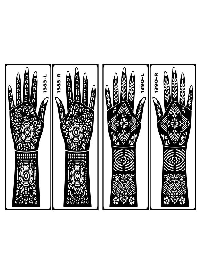 ORDERSHOCK Traditional Festival Mehndi Stencil Sticker For Hands Instant Henna Design Sticker For Girls & Brides Maids 2 Pack Of Combo - Image 2