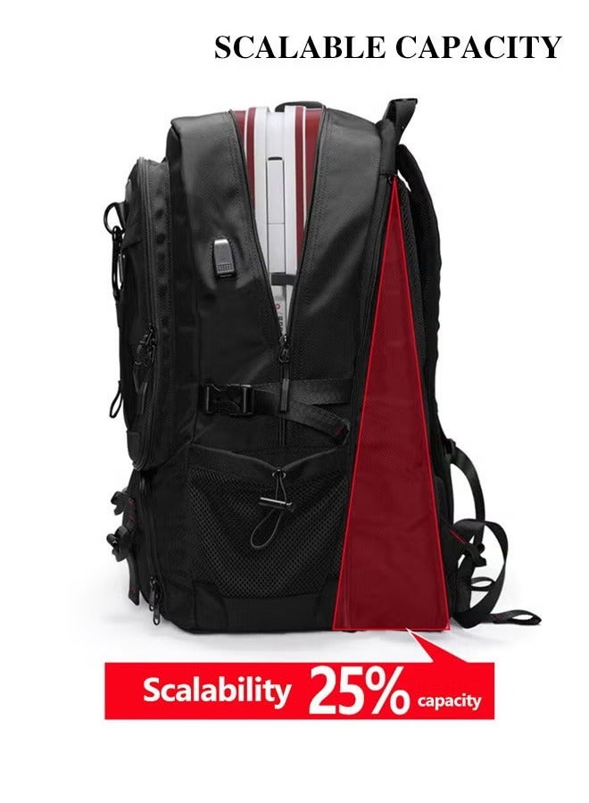 Canway Men Outdoor Sports Mountaineering Bag External Charging Port Independent Shoe Compartment Large Capacity Scientific Compartmentalized Backpack Short Distance Luggage Bag - Image 5