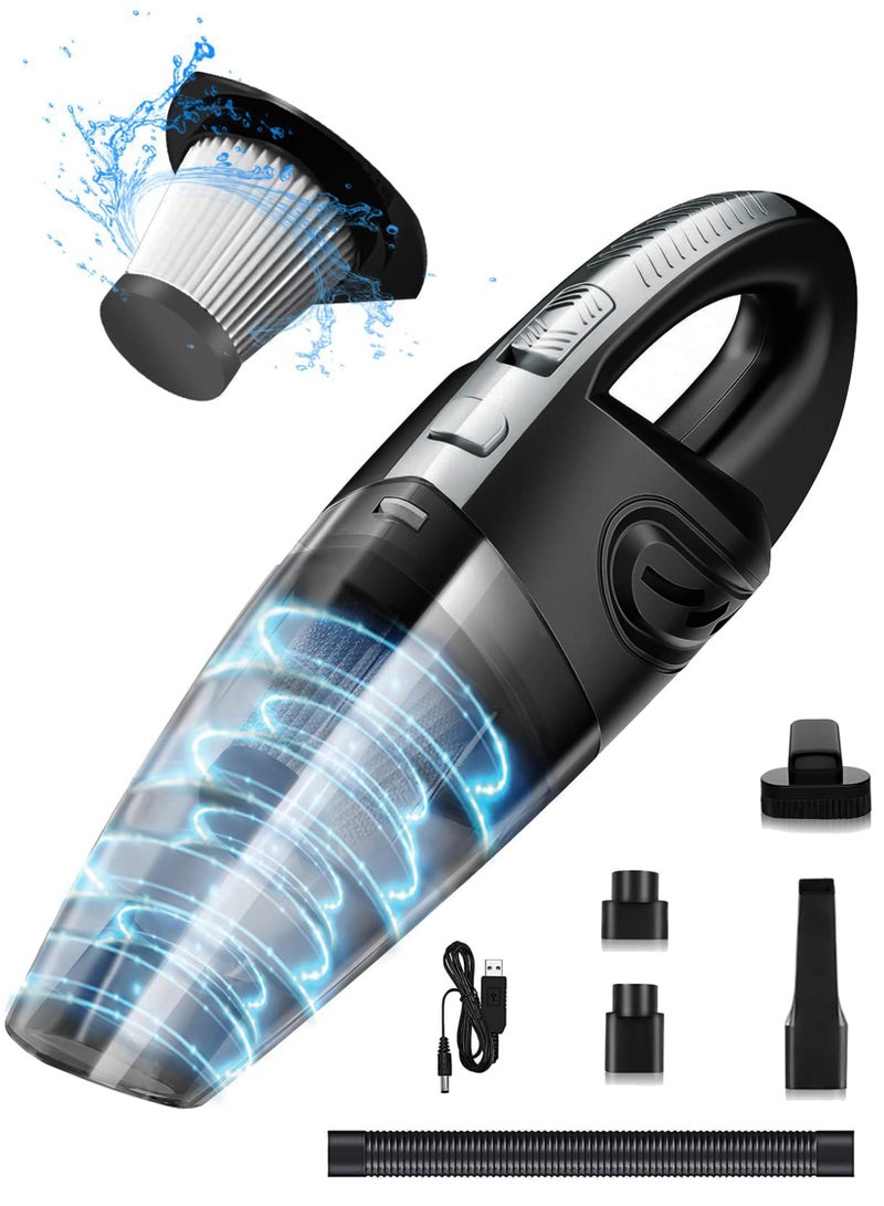 R.VIHAN Portable Mini Handheld Vacuum Cordless Portable Lightweight Wet Dry Vacuum Cleaner for Car Home Pet Hair with Filter 2000mAh Lithium Battery 120W 4000PA  - Image 1