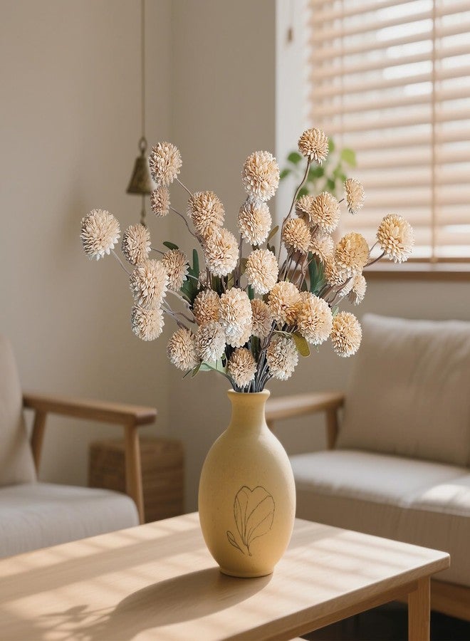 Cherica 10Pcs Champagne Color Artificial Chrysanthemum - Image 4