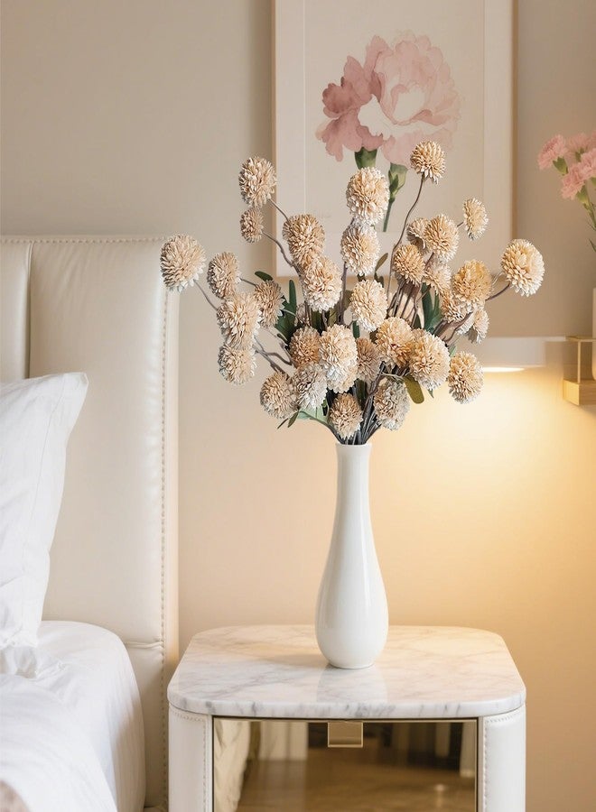 Cherica 10Pcs Champagne Color Artificial Chrysanthemum - Image 5