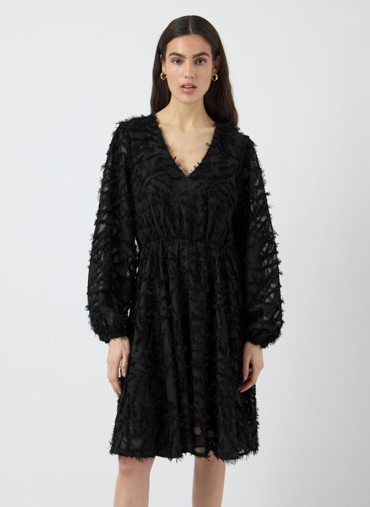 YAS Lace Detail Puff Sleeve Mini Dress - Image 1