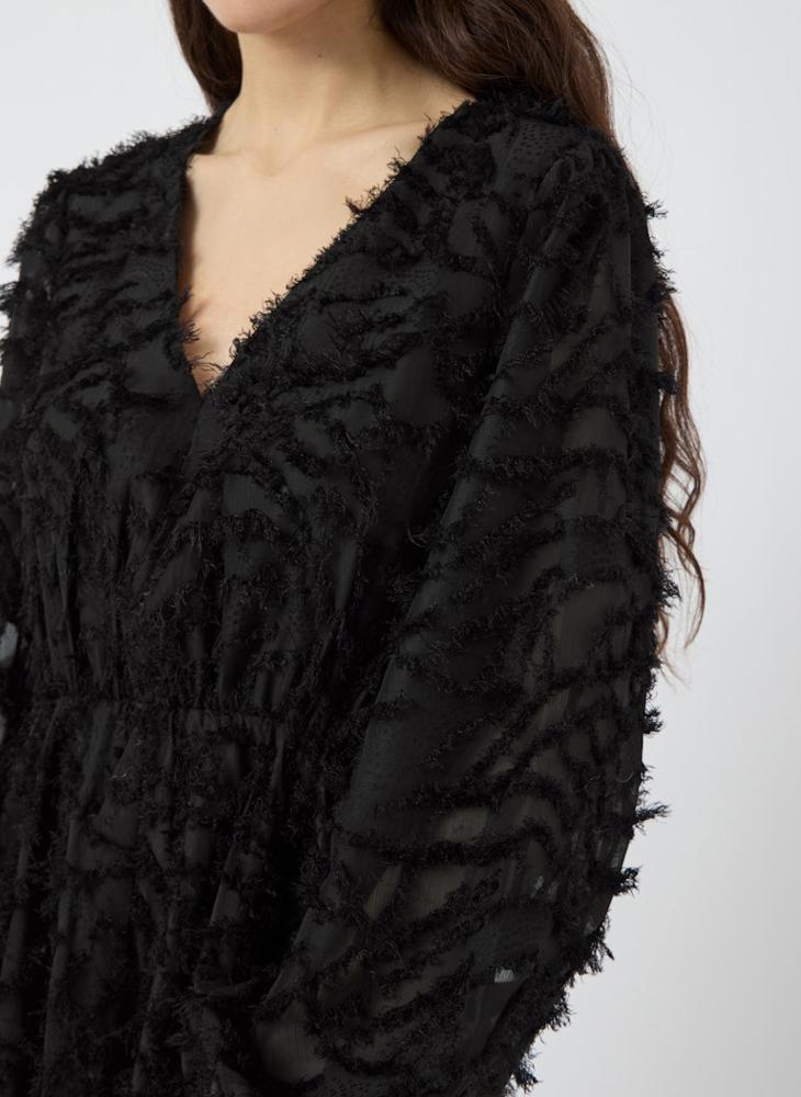 YAS Lace Detail Puff Sleeve Mini Dress - Image 3