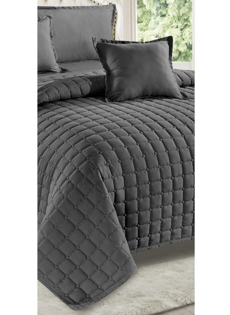 مون طقم لحاف نفرين مفرش سرير مضغوط مكون من 6 قطع  لحاف مقاس كينج 230x250سم - Image 2