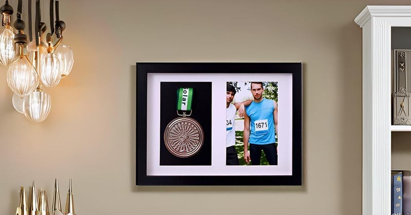 ELECDON Wooden Medal Display Frame, Frame to Display Medals, Sports Medal 3D Box Photo Frames, Picture Framing Direct 3d Deep Box Frame for Sports Medal Display - Image 3