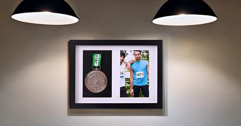 ELECDON Wooden Medal Display Frame, Frame to Display Medals, Sports Medal 3D Box Photo Frames, Picture Framing Direct 3d Deep Box Frame for Sports Medal Display - Image 4