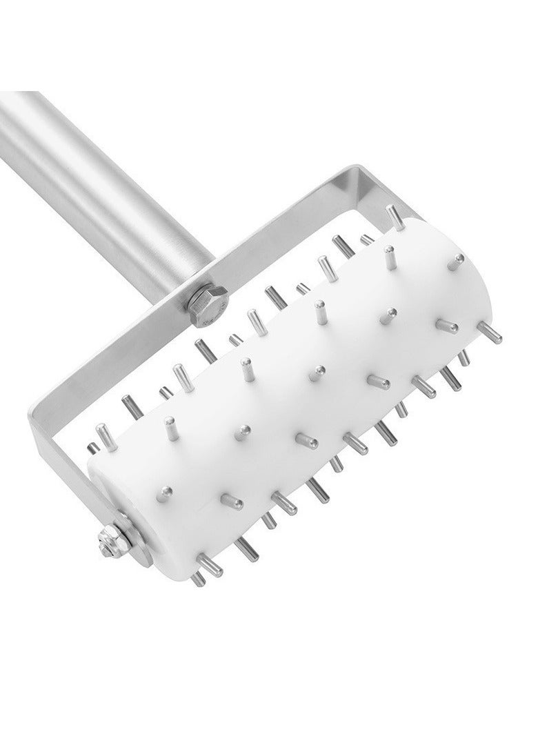 عام **دولاب عجن البيتزا وآلة شق خبز الباغيت - أداة خبز مزدوجة الاستخدام للبيتزا والخبز، تمنع الفقاعات وتثقب العجين بالتساوي** - Image 2