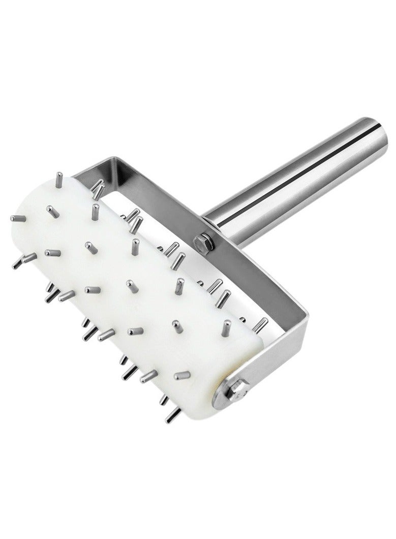 عام **دولاب عجن البيتزا وآلة شق خبز الباغيت - أداة خبز مزدوجة الاستخدام للبيتزا والخبز، تمنع الفقاعات وتثقب العجين بالتساوي** - Image 3