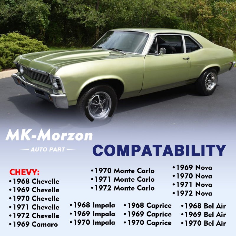 MK-Morzon Rear License Plate Tag Bracket with Hinge Compatible with 1968-1972 Chevy Impala Chevelle Camaro Caprice Monte Carlo Nova - Image 3