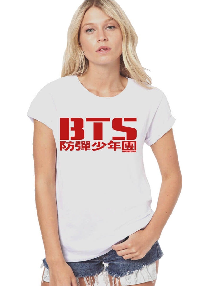 Rock&Roll Bts White Short Sleeve Women's T-Shirt  - Image 1