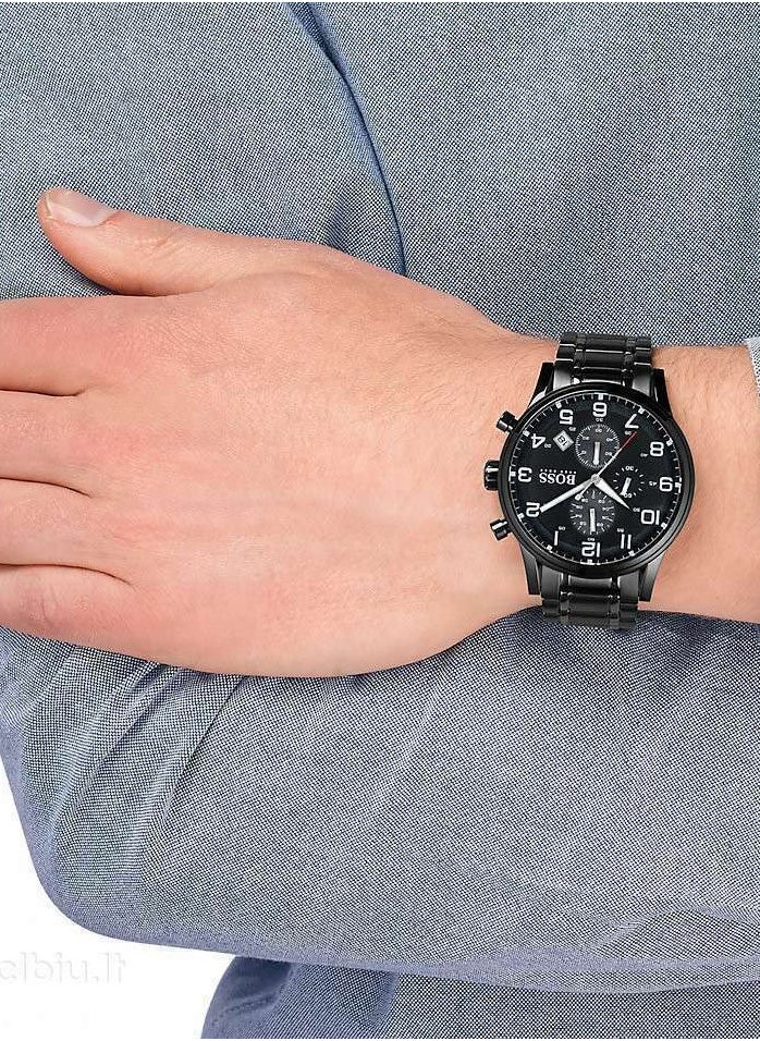 HUGO by Hugo Boss - Black Mens Hugo Boss Aeroliner Chronograph Watch - HB1513180 - Image 1