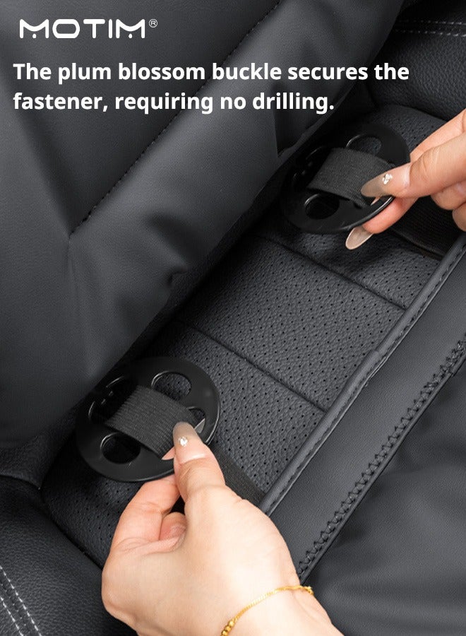 Motim Front Car Seat Cover Set, High-Quality Breathable Leather Car Seat Protector, Universal Four Seasons Seat Cushion Compatible with 95% Vehicle Fit for Cars Truck SUV or Vans - Image 5