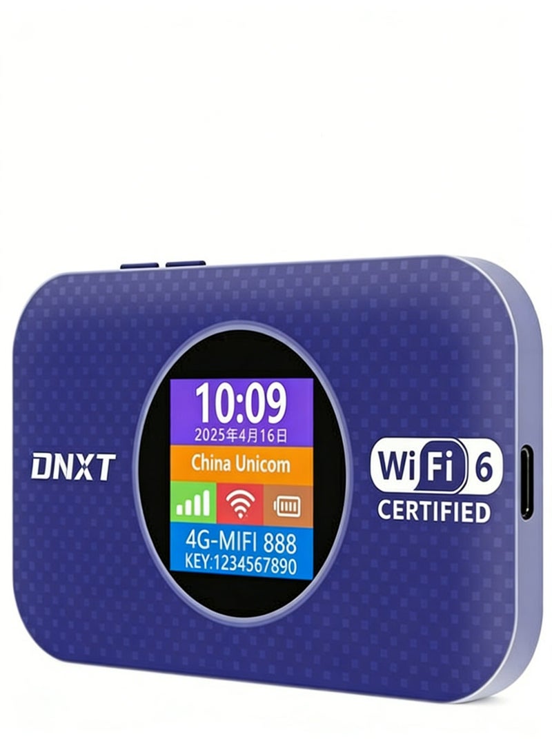 كلوزيلي راوتر واي فاي محمول 4G، Pocket WiFi، راوتر محمول صغير، WiFi 6، مودم LTE، يدعم شريحة SIM 5G، توصيل وتشغيل فوري، بطارية 3000mAh، اتصال WPS سريع، شبكة مستقرة، تشفير WPA/WPA2، يدعم حتى 12 جهاز، مناسب للمنزل والمكتب والاستخدام الخارجي (أزرق) - Image 2