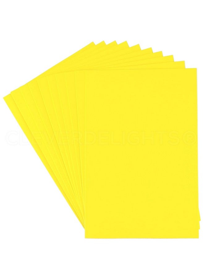 CleverDelights - 8 X 12 Yellow Foam Sheets 10 Pack Large Self Adhesive Craft Sheets - Image 1