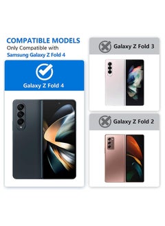 KASTWAVE Samsung Galaxy Z Fold 4 Case, with S Pen Holder & Slide Camera Cover, Hinge Protection and Hidden Magnetic Kickstand, Black  - Image 5