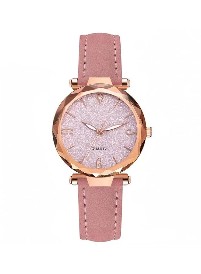 HY Womens Watch Gifts Set with Bracelet for Lady Female Girls Minimalist Slim Thin Casual Dress Analog Quartz Wrist Watches (Pink) - Image 2