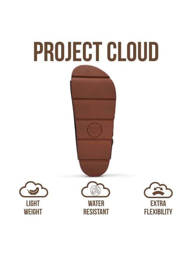 Project Cloud Genuine Suede Woman Sandals- Water Resistant with Memory Foam Insole Sandals for Women - Trending Sandal and Comfortable Women's Sandal (PASADENA), Black, 9 - Image 4