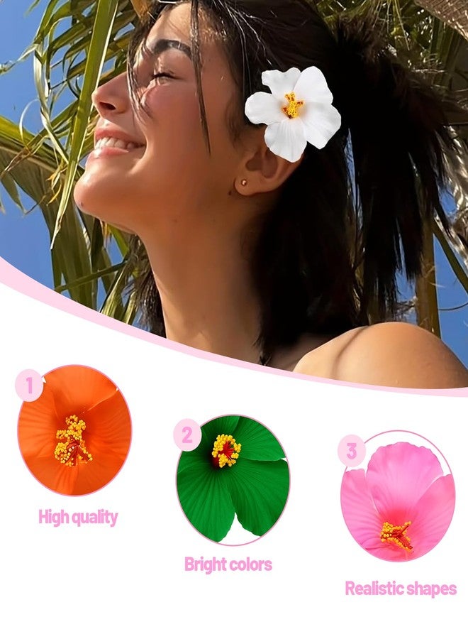 Aeenioy 6PCS Flower Clips for Women Hair, Flower Claw Clip, Flower Hair Accessories for Beach, Wedding, Tropical Theme Party, Photography, Usually Hairstyling (Multicolored) - Image 3