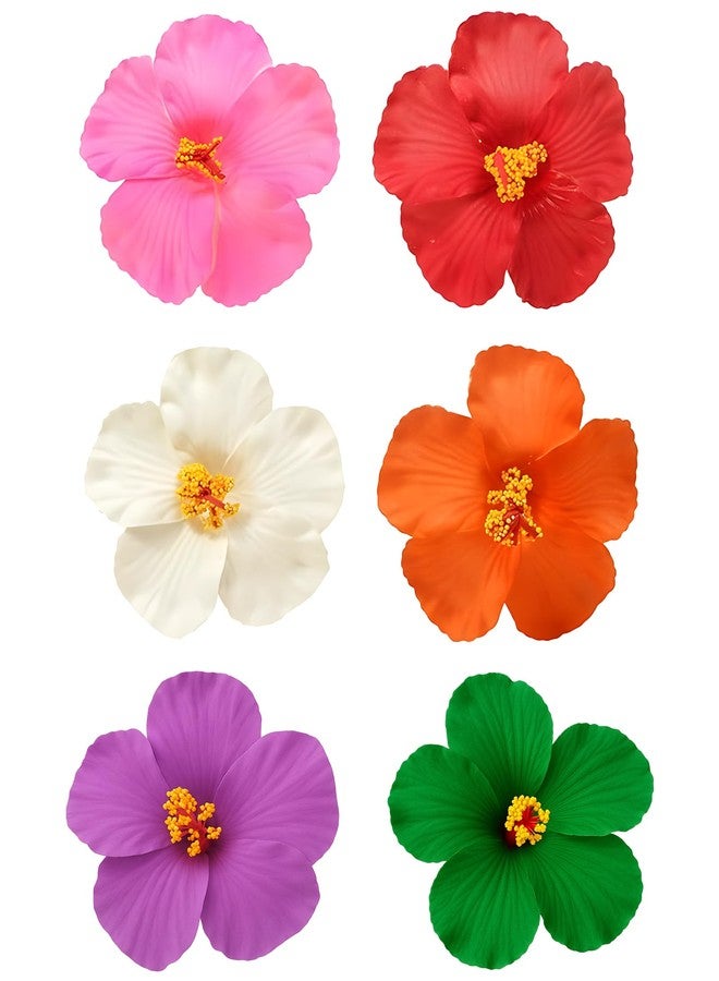 Aeenioy 6PCS Flower Clips for Women Hair, Flower Claw Clip, Flower Hair Accessories for Beach, Wedding, Tropical Theme Party, Photography, Usually Hairstyling (Multicolored) - Image 1