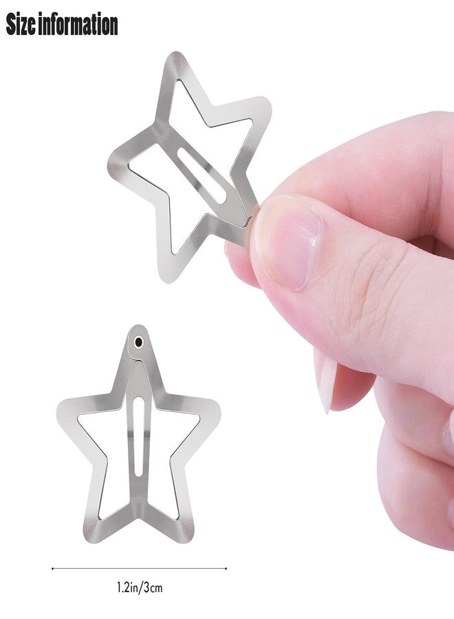 MYYNTI 10 pcs StarHair Clips Y2K Silver Star Hair Clips for Women MetalStar Barrettes for Hair Non Slip Kawaii Star Hair Accessories for Girls Black Cute Snap HairClips Styling Tools Gifts 5 silver and 5 multi colour - Image 3
