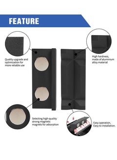 Excefore Aluminum 4" Vise Jaws Pads, Magnetic Reversible Pipe Vise, AN Fitting Vice Jaw Covers, Professional Grade Multi-Purpose Vise Jaw Protective Inserts for Any Metal Bench Vice, 4", Upgrade-Black  - Image 3