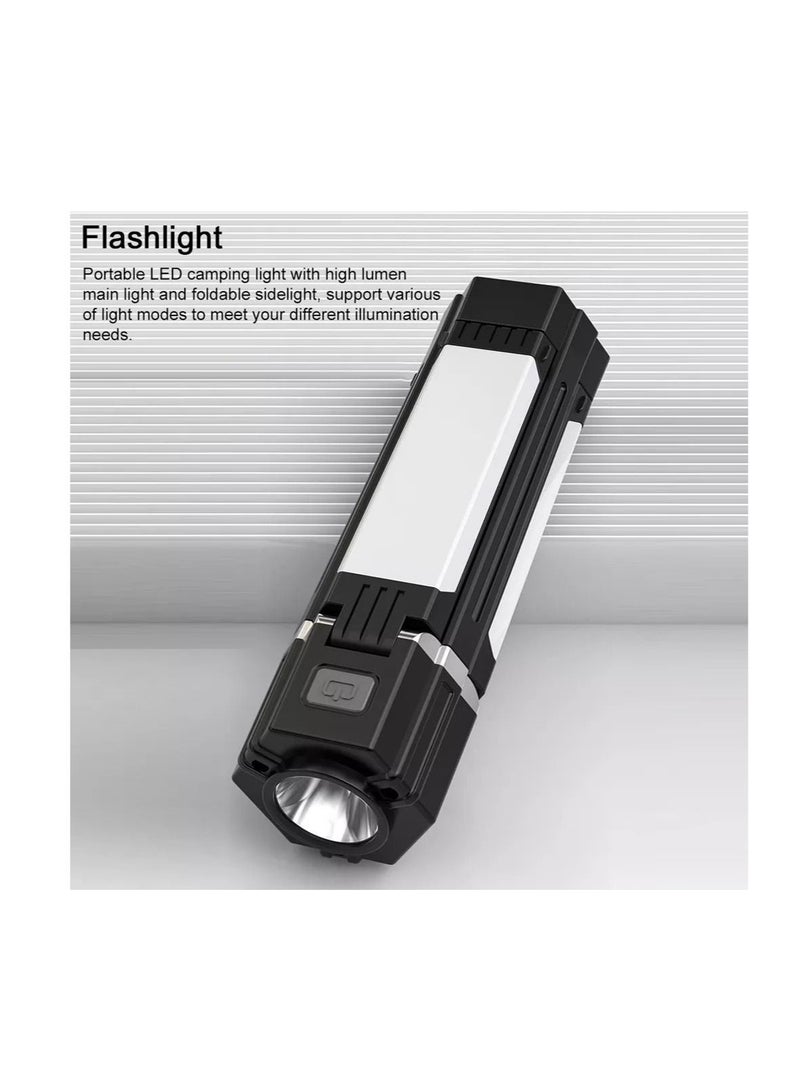 400-Lumen Rechargeable Flashlight, 3000mAh COB Inspection Work Light with Integrated Power Bank - Image 5