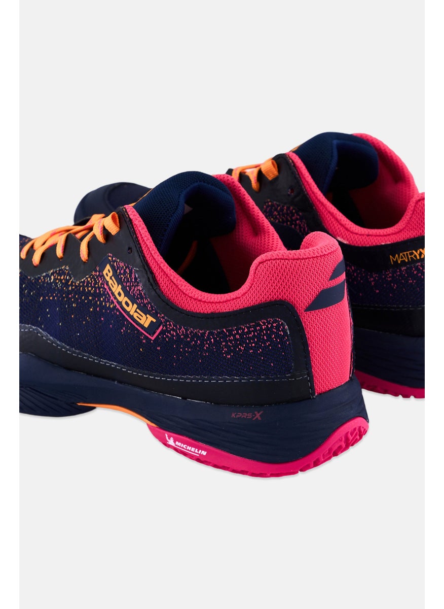 BabolaT - Women Jet Ritma Lace Up Training Shoes, Navy - Image 1