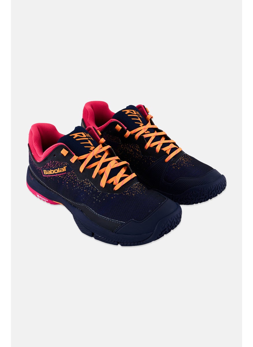 BabolaT - Women Jet Ritma Lace Up Training Shoes, Navy - Image 1
