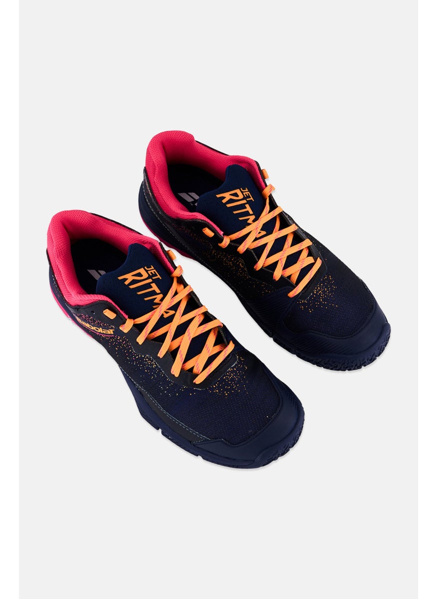BabolaT - Women Jet Ritma Lace Up Training Shoes, Navy - Image 1