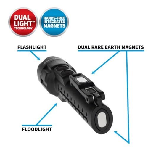 Nightstick NSP-2422B Dual-Light with Dual Magnet, Multi-Purpose , Black - Image 2