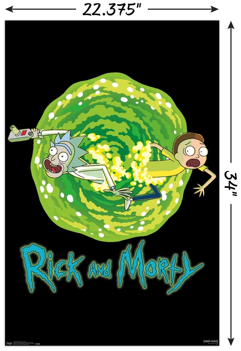 Trends International Rick And Morty - Portal Wall Poster, 22.375" x 34", Unframed Version - Image 3