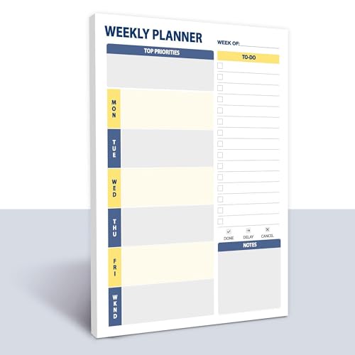 Doodle Weekly To Do List Notepad | Undated Weekly Planner with 50 Tear-Off Sheets | A5 Size | 90 GSM Paper | Habit Tracker & Task Organizer for Office, Home & School, Black - Image 5