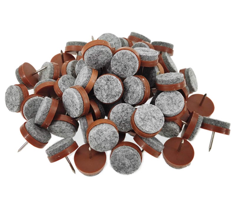 ALIMITOPIA ALIMITOPIA 40pcs Furniture Felt Pad Heavy Duty Nailon Chiar Slider Glide Pad Floor Protector for Wooden Furniture Chair Tables Leg Feet20mm or 08Brown 