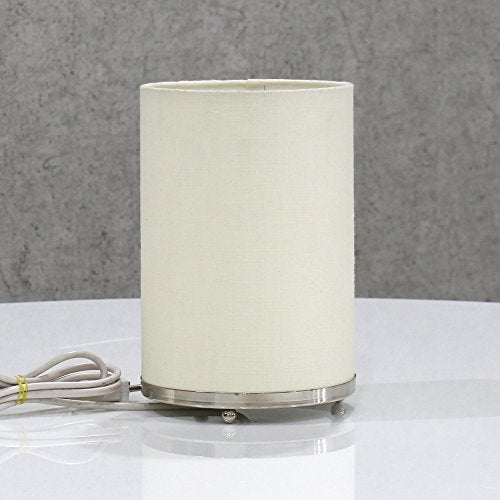 Craftter Off White Textured Round Table Lamp for Home, Office- Metal Base Night Lamp- Decorative Desk Lamp for Bedroom, Kids Room, Bedside, 9X6 Inch, Pack of 1 - Image 2