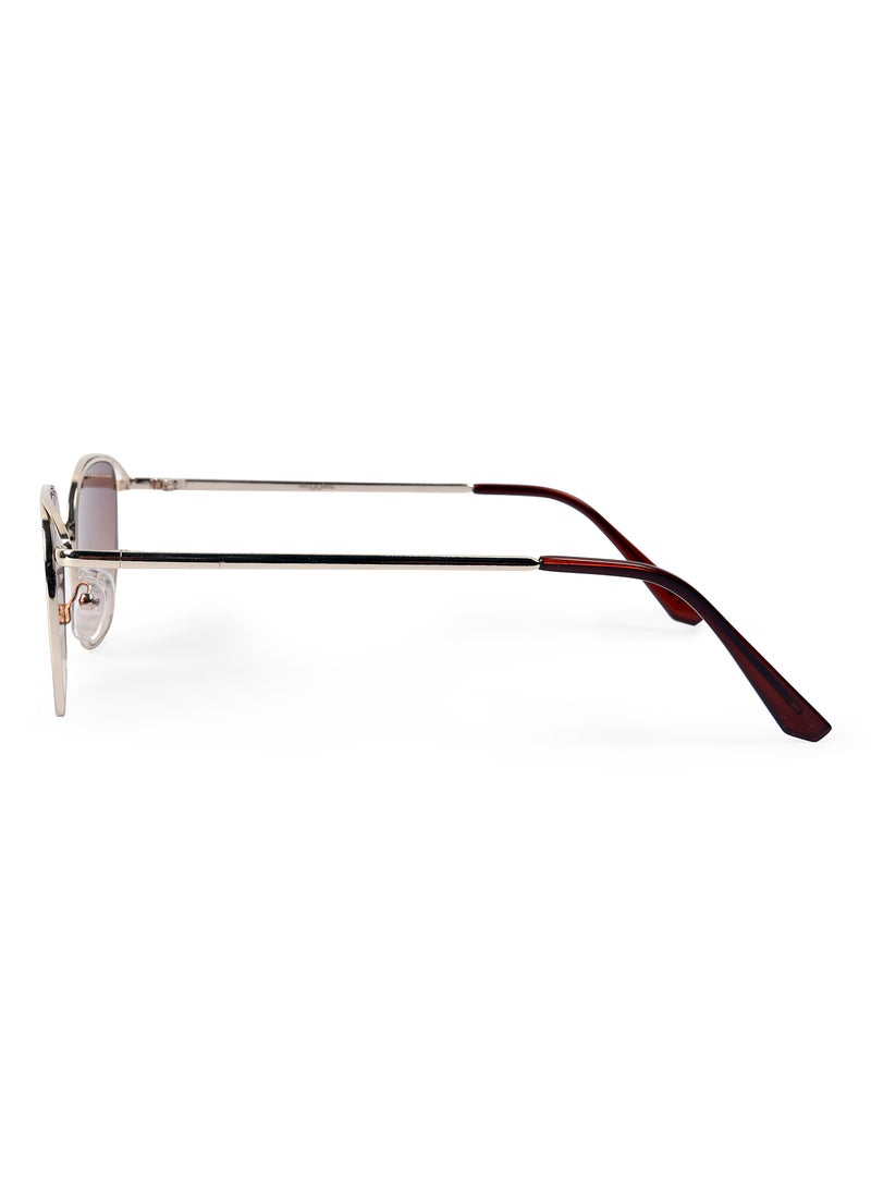 Woggles UV- Protected  Golden Hexagonal Sunglasses  - Image 5