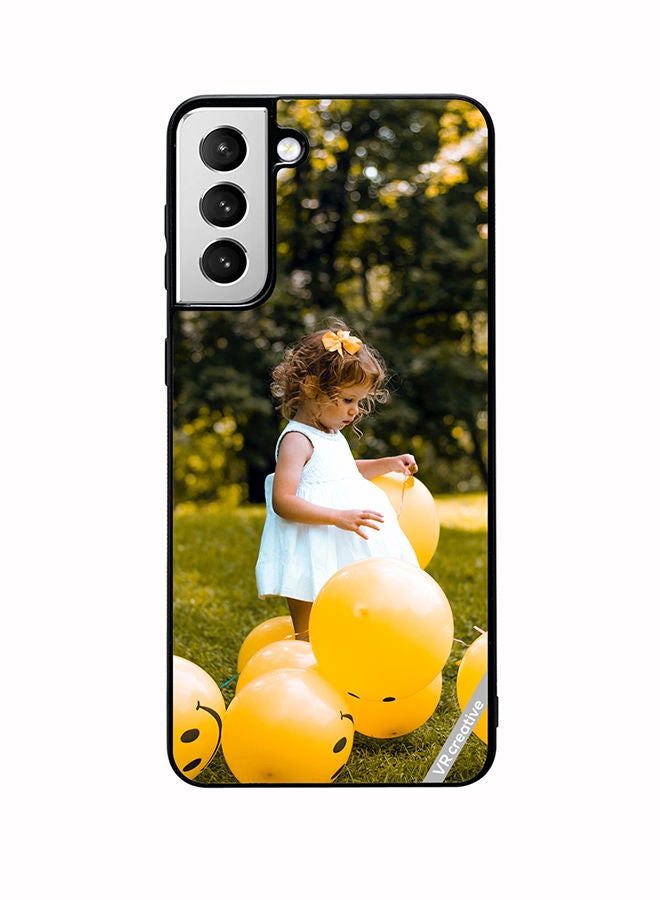 VR CREATIVE Protective Case Cover For Samsung Galaxy S22 5G Happy Hapie Smiley Design Multicolour - Image 1