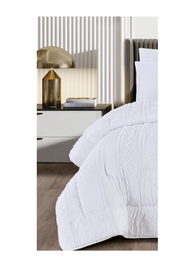 Moon 4 Pieces Royal Luxury Embossed Bedspread for One and a Half Person to Add Beauty and Elegance to Your Room Microfiber Quilt Size 170*220 cm  - Image 2