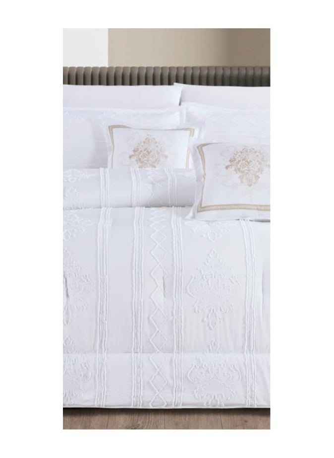 Moon 4 Pieces Royal Luxury Embossed Bedspread for One and a Half Person to Add Beauty and Elegance to Your Room Microfiber Quilt Size 170*220 cm  - Image 3