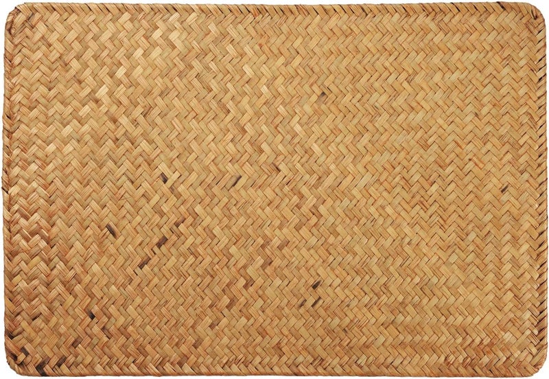DOKOT Woven Table Mats Seagrass Rectangular Rattan Placemats Natural Set of 4 Non Slip Heat Resistant Insulation for Dining Table - Image 2