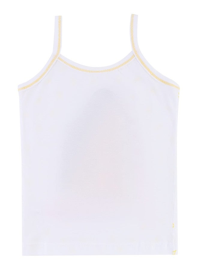 BODYCARE Girls Cotton Blend Regular Fit PRINCESS PRINTED VEST PACK OF 4 ASSORTED, 18-24 Months - Image 3