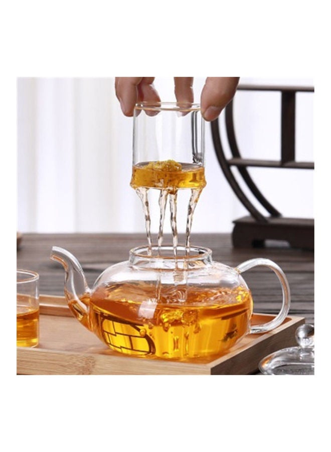 Glass Teapot With Burner Clear - Image 2