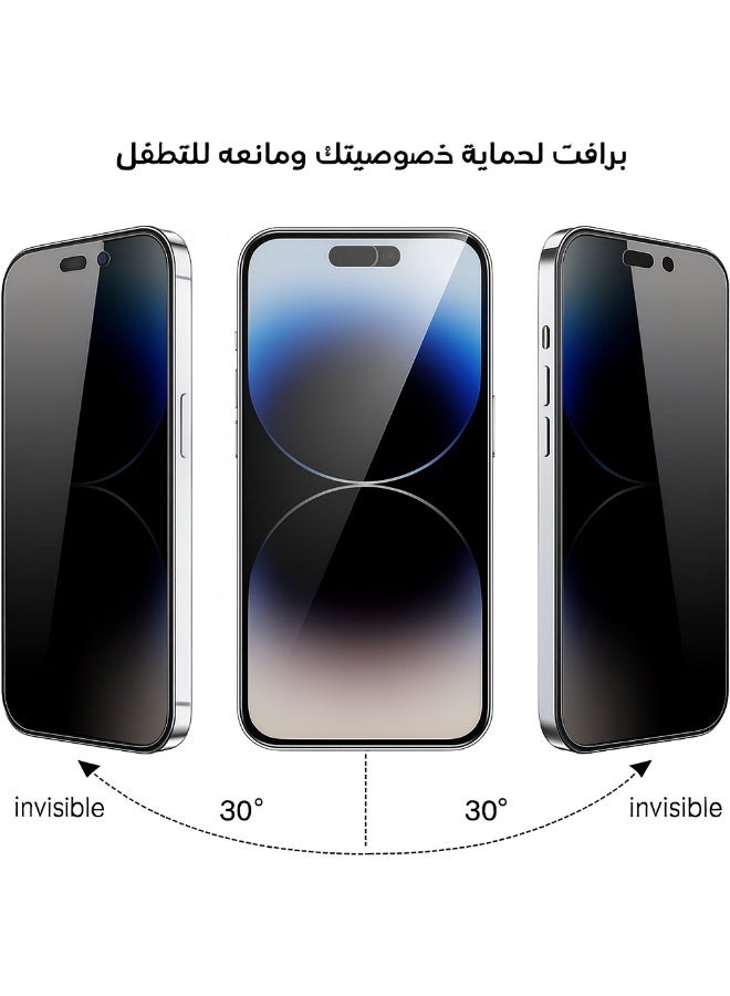 Privacy (Anti-Peeping) Screen Protector for iPhone 13 / iPhone 13 Pro / iPhone 14 – Full Privacy Protection with ESD Feature - Image 2