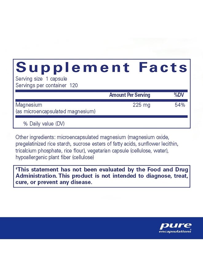 Pure Encapsulations UltraMag Magnesium | Supplement to Support Nutrient Metabolism, Energy Production, Bones, Muscle Relaxation, and Cardiovascular Health* | 120 Capsules - Image 2